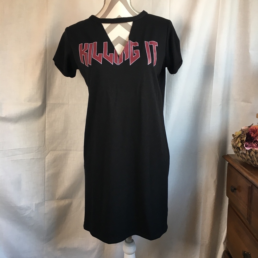 Derek heart black dress “killing it”